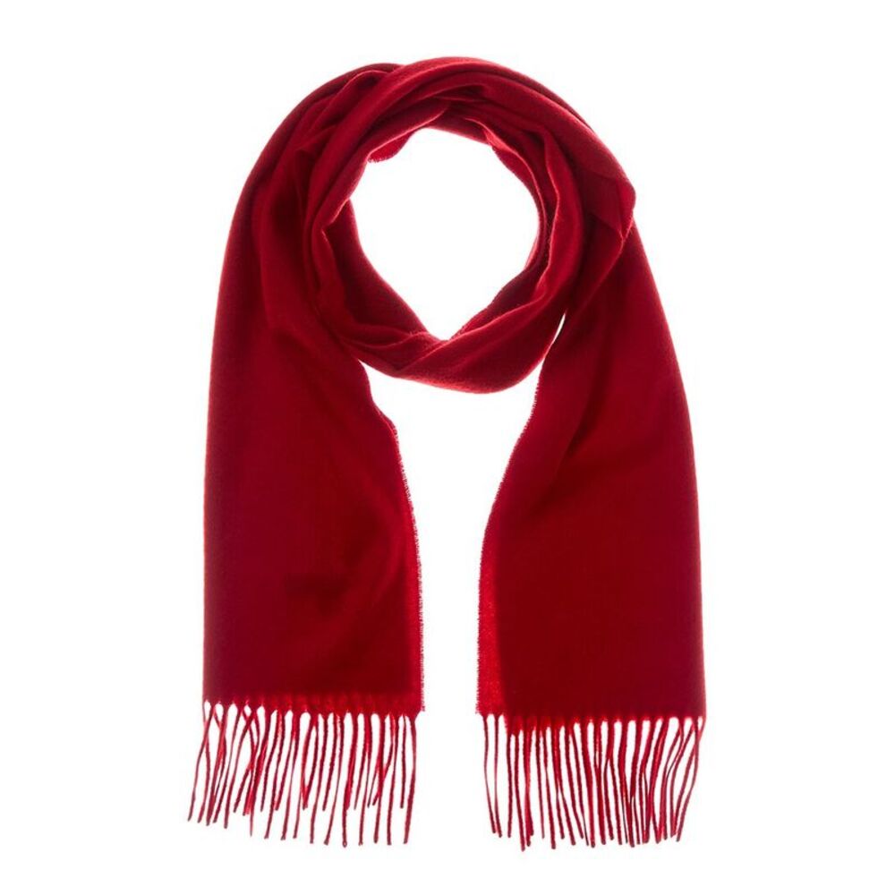 Amicale Cashmere Solid Cashmere Scarf, Red